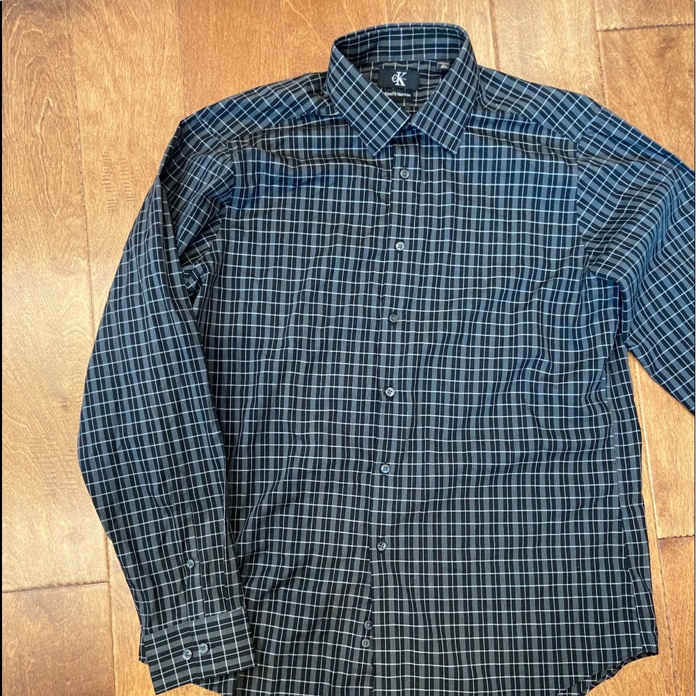 Calvin Klein slim fit button up sz L black